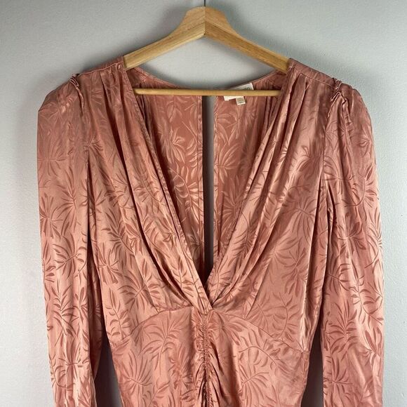 Ronny Kobo Astrid Rose Jacquard Silk Dress XL - Picture 10 of 16